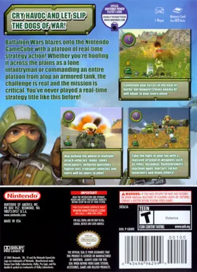 Battalion Wars box cover back